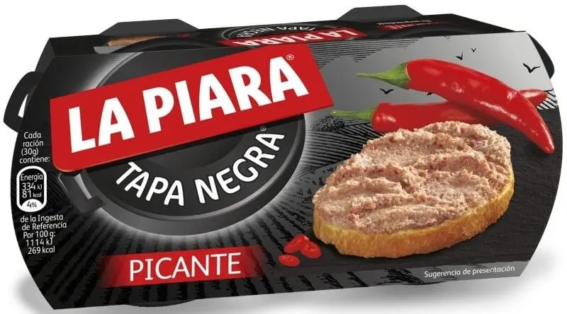 La Piara Tapa Negra Picante Pack 2 x 73G