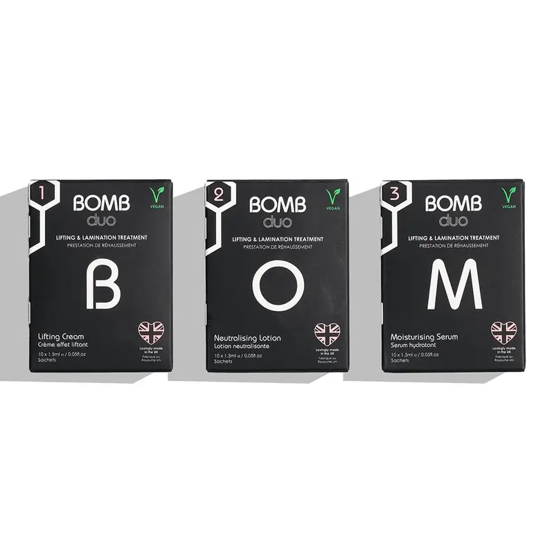Lash Bomb Lifting Cejas Kit - Pasos 1, 2 y 3.