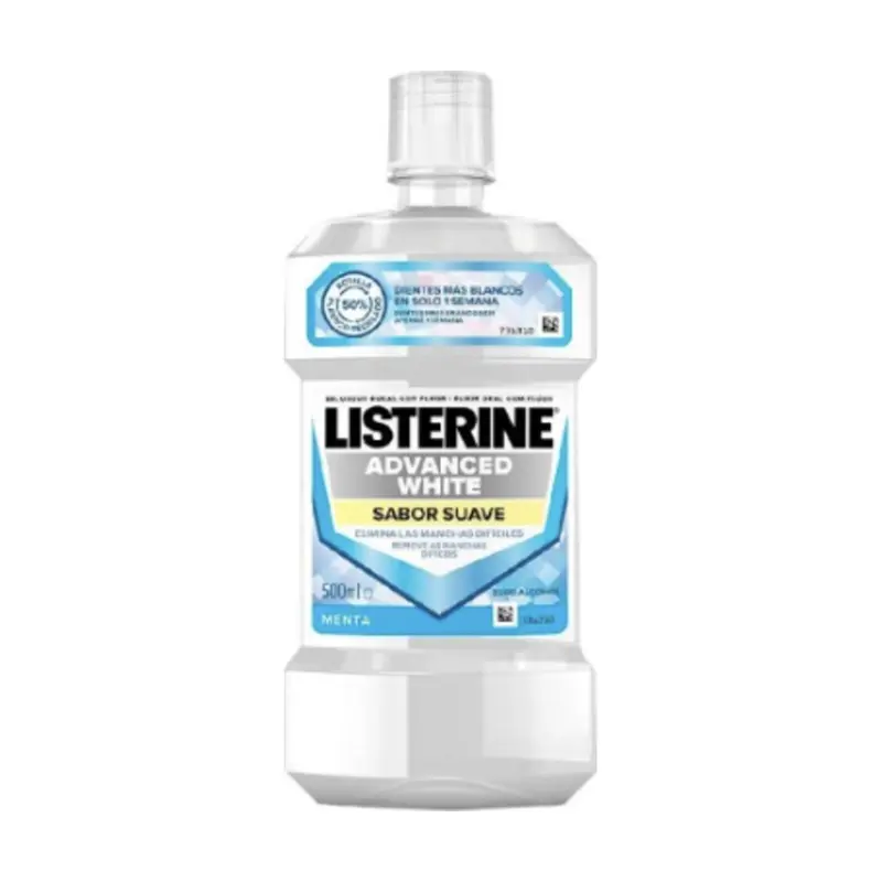LISTERINE ADVANCED WHITE 1 BOTELLA 500 ML SABOR SUAVE