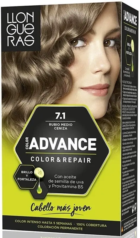 Llongueras Advance Color & Repair 7.1 Rubio Medio Ceniza