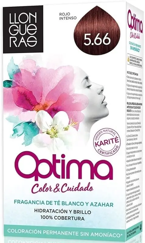 Llongueras Optima Tinte de Pelo Color Rojo Intenso 5.66