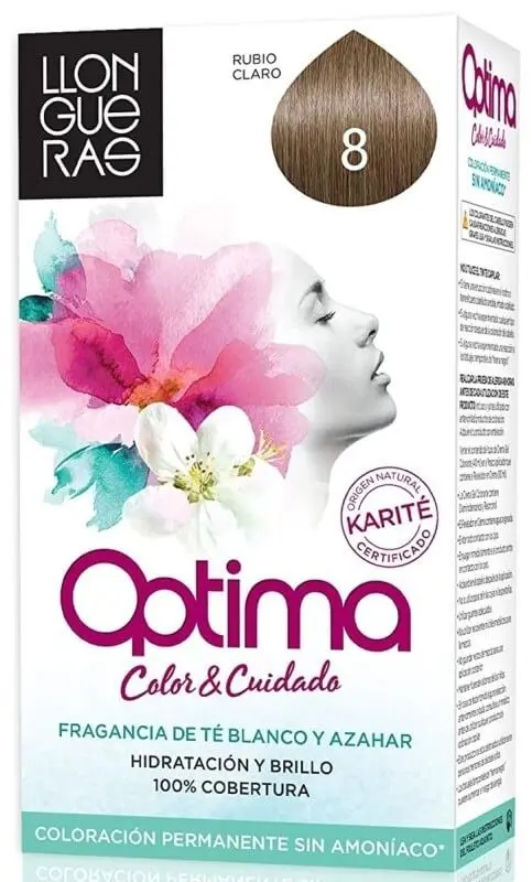 Llongueras Optima Tinte de Pelo Color Rubio Claro 8