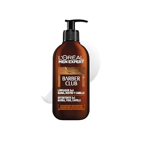 L'Oréal Men Expert Barber Club Limpiador 3 en 1 - Barba, Cabello y Rostro 200ml