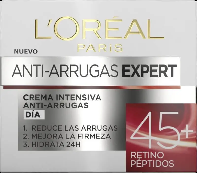 L'Oréal Paris Anti-Arrugas Expert 45+ Crema Intensiva de Día 50 ml – Reduce Arrugas y Aporta Firmeza Durante 24H