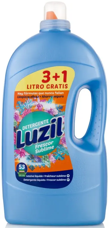 Luzil Detergente Líquido Frescor Sublime 3+1L 53D