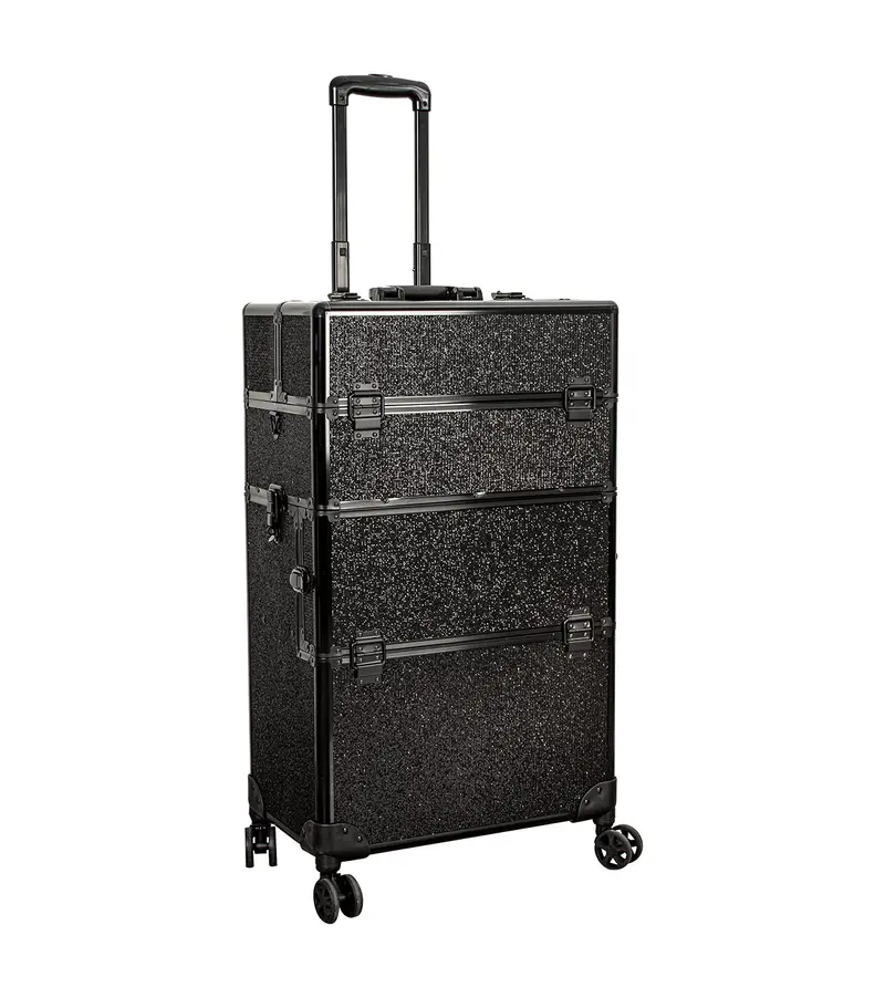 Maleta profesional trolley Studio - black glitter