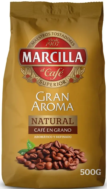 Marcilla Gran Aroma Café en Grano Natural 500g