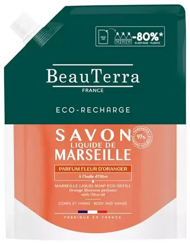 MARSEILLE Jabón Flor de Naranjo Recarga 900 ml - Limpieza Natural