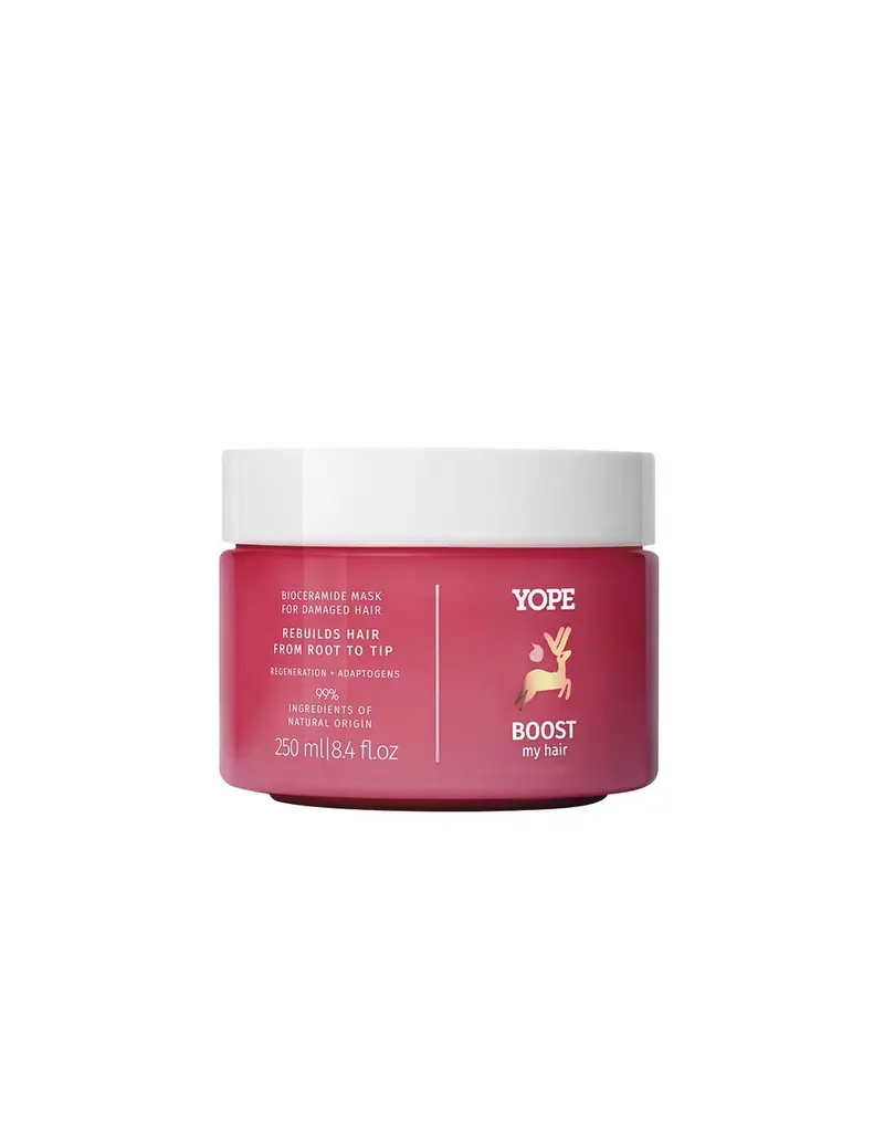 Mascarilla capilar natural con bioceramidas para cabellos dañados - BOOST my hair - YOPE