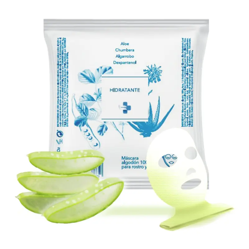 Mascarilla facial hidratante con Aloe Vera