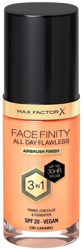 Max Factor Facefinity All Day Flawless 3 in 1 Base de Maquillaje Líquida SPF 20 30 ml