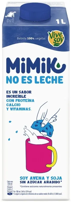 Mimik Bebida Avena y Soja Pk 6 x 1 L