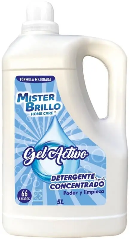 Mister Brillo Gel Activo Detergente Líquido Concentrado 5L