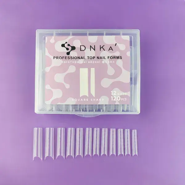 Moldes para uñas cuadrados y afilados DNKa' Top Nail Forms, 120 unidades