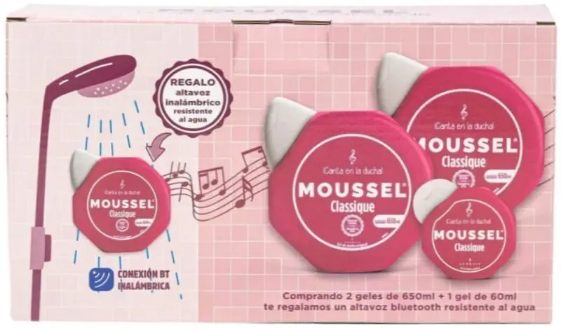 Moussel Classique Pack Gel de Ducha 2 x 650 ml + 1 x 60 ml