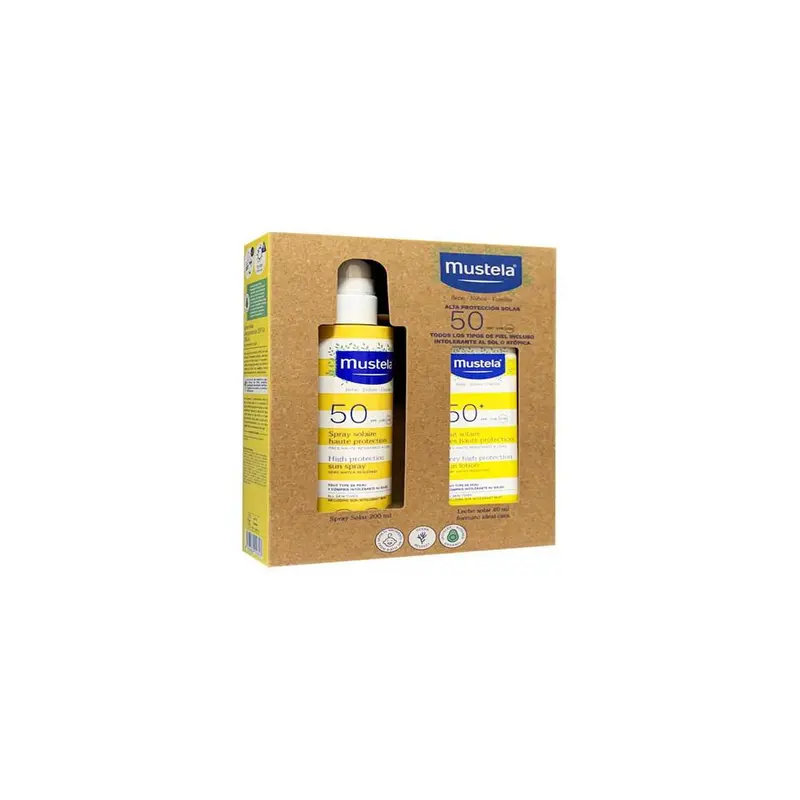 Mustela solar spray sf50 200ml + lait 40