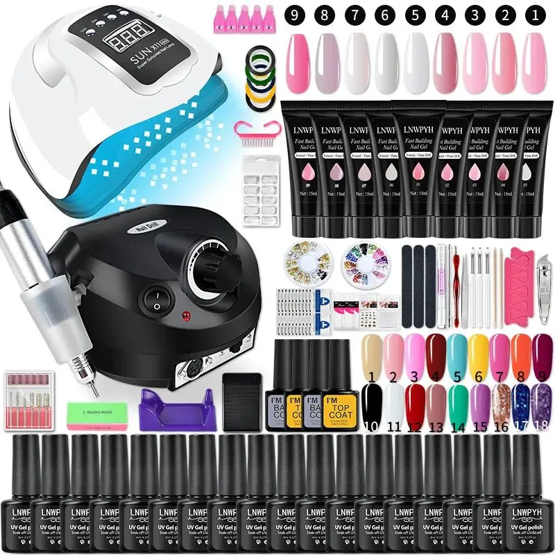 Nail machine and polish set