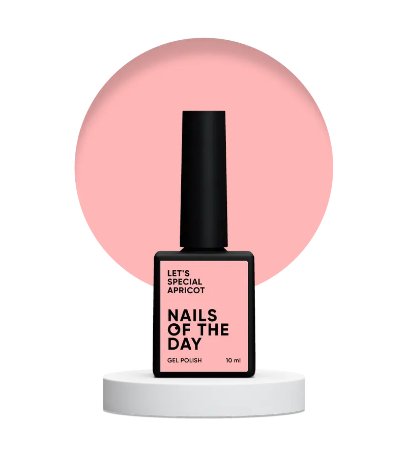 NAILSOFTHEDAY Apricot 185 — esmalte semipermanente para uñas de albaricoque que cubre en una capa, 10 ml