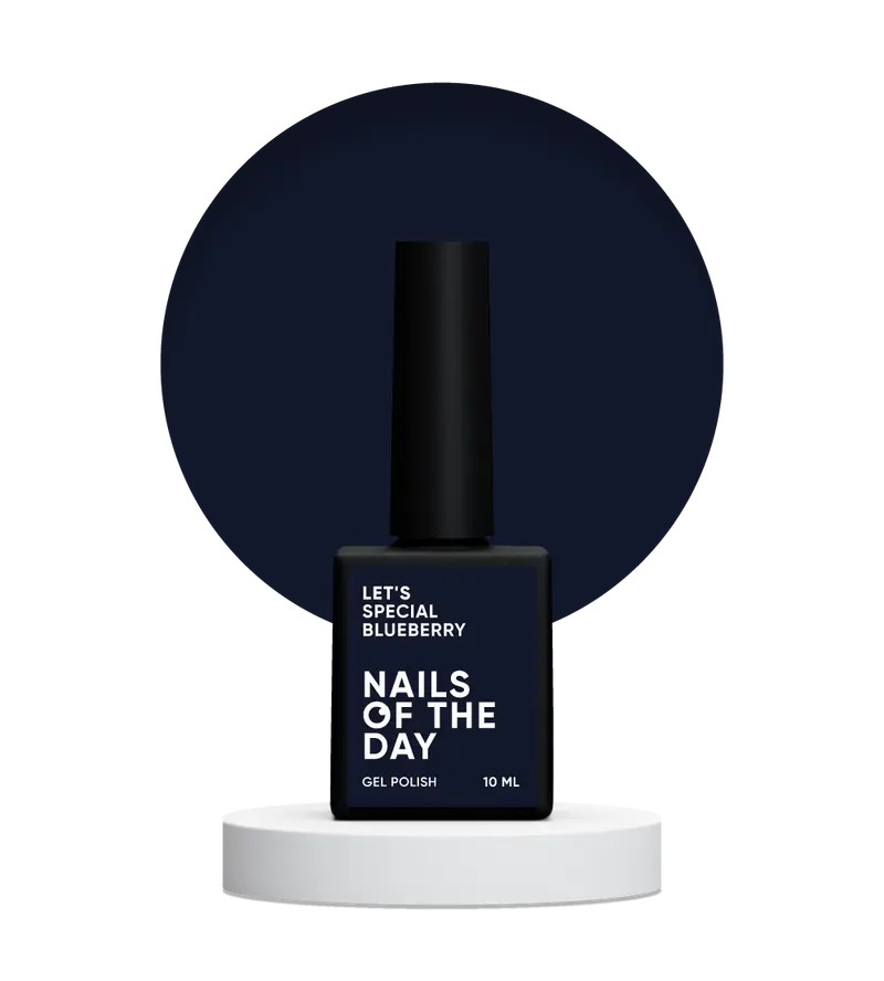NAILSOFTHEDAY Blueberry 325- esmalte semipermanente de uñas en gel azul intenso que cubre una capa, 10 ml