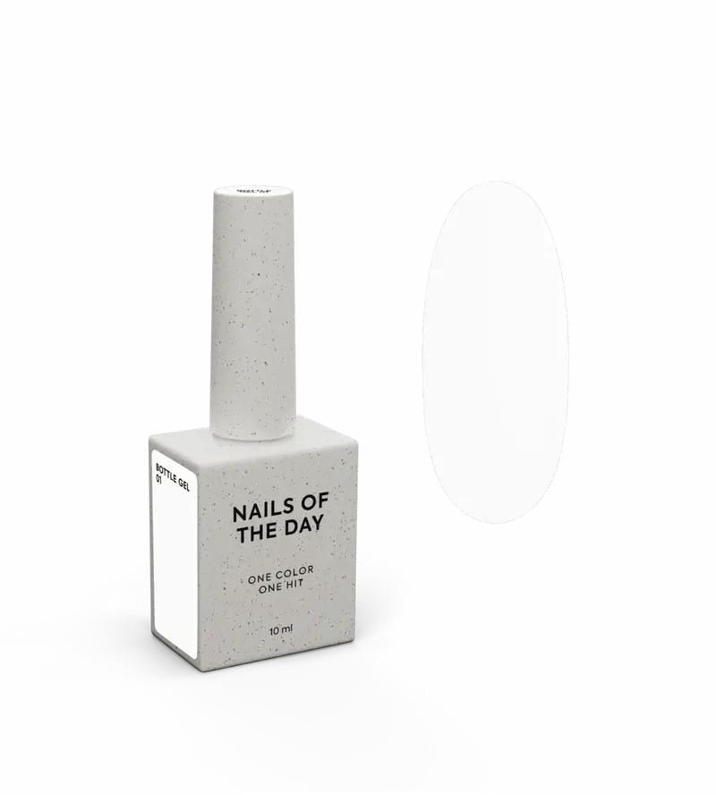 NAILSOFTHEDAY Bottle gel 01 – gel blanco ultrafuerte, 10 ml