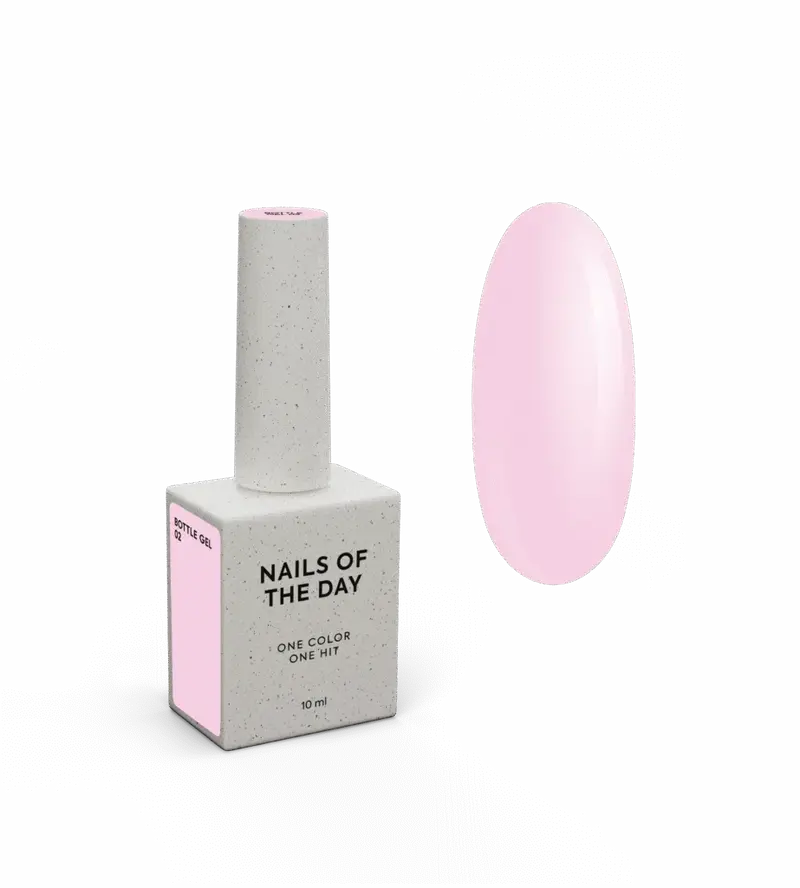 NAILSOFTHEDAY Bottle gel 02 – gel súper fuerte (rosa pálido), 10 ml