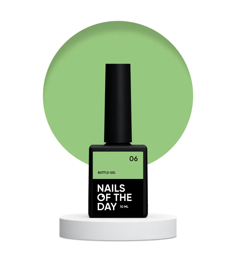 NAILSOFTHEDAY Bottle gel 06 – gel súper fuerte (verde claro), 10 ml