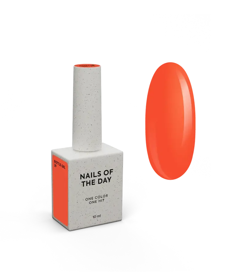 NAILSOFTHEDAY Bottle gel 29 – gel fortalecedor de uñas ultrafuerte naranja neón, 10 ml