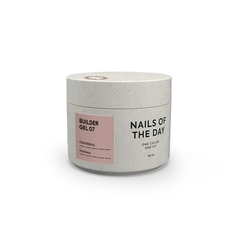 NAILSOFTHEDAY Builder Gel 07 — gel marrón para extensiones de uñas, 15ml-30 ml