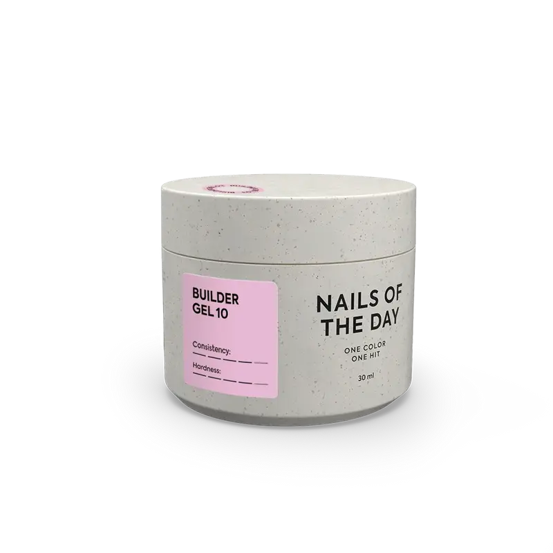 NAILSOFTHEDAY Builder Gel 10 — gel rosa para extensiones de uñas, 15ml- 30 ml