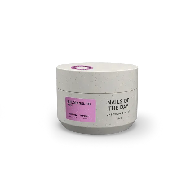 NAILSOFTHEDAY Builder Gel 103 — builder gel rosa con pan de oro, 15 ml