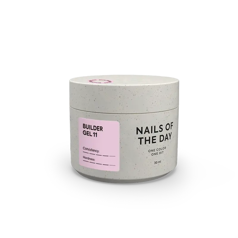 NAILSOFTHEDAY Builder Gel 11 — gel rosa claro para extensiones de uñas, 15ml-30 ml