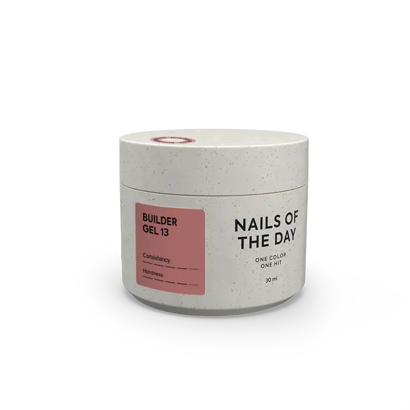 NAILSOFTHEDAY Builder Gel 13 — gel caramelo oscuro para extensiones de uñas, 15ml-30 ml
