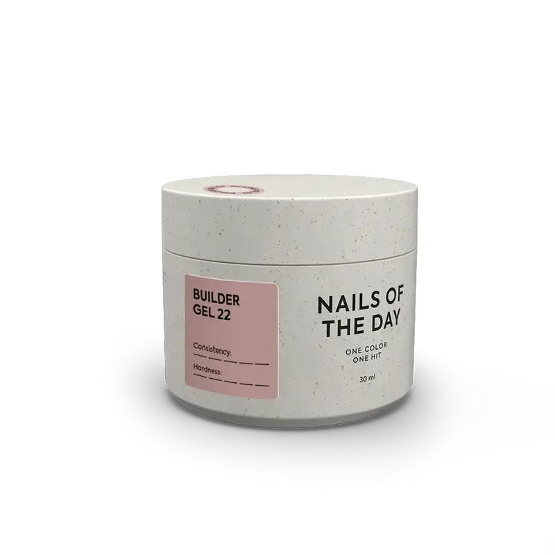 NAILSOFTHEDAY Builder Gel 22 — gel nude para extensiones de uñas, 15ml/30 ml