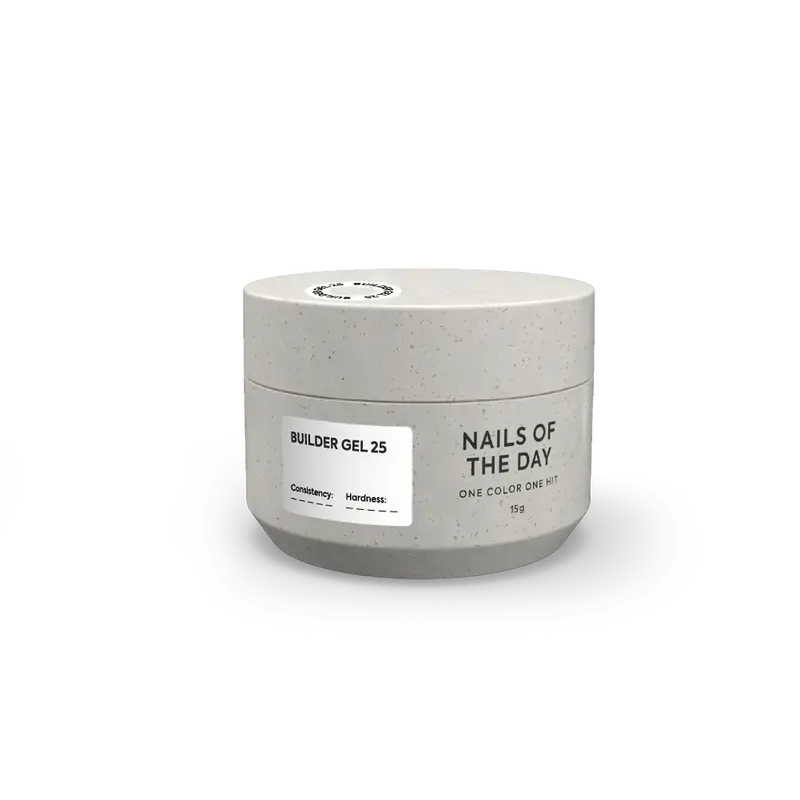 NAILSOFTHEDAY Builder Gel 25 — gel constructor blanco intenso para extensión de uñas, 15 ml.