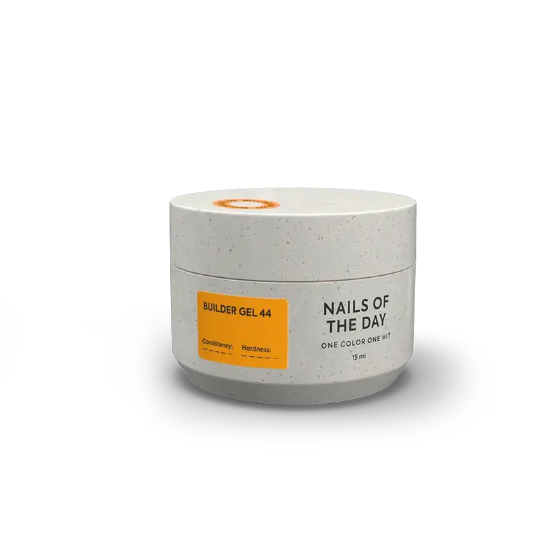 NAILSOFTHEDAY Builder Gel 44 — gel naranja para extensiones de uñas, 15 ml
