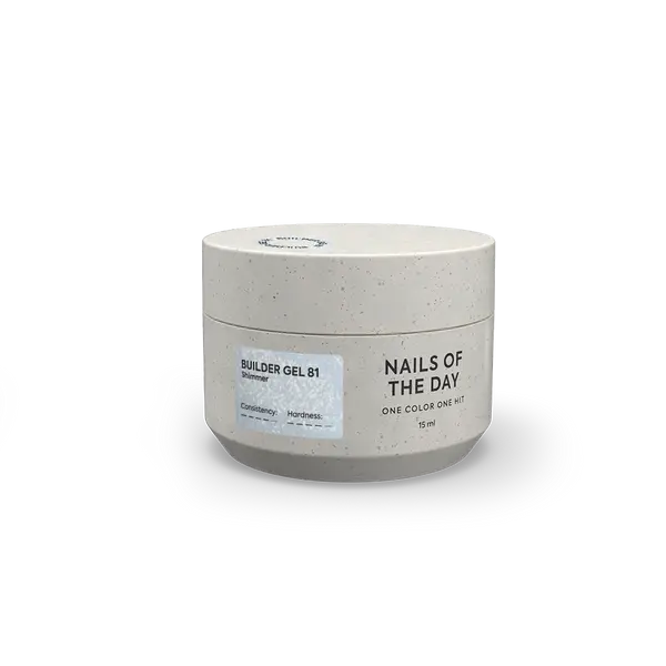 NAILSOFTHEDAY Builder Gel 81 — gel constructor lechoso con shimmer, 15 ml