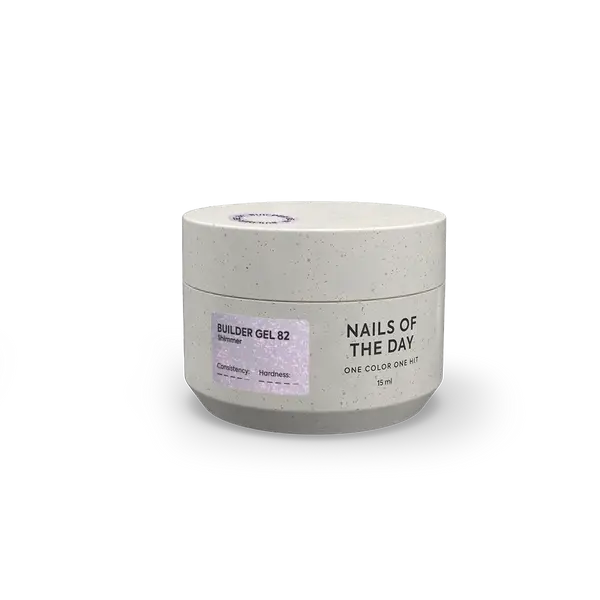 NAILSOFTHEDAY Builder Gel 82 — gel constructor rosa con shimmer, 15 ml