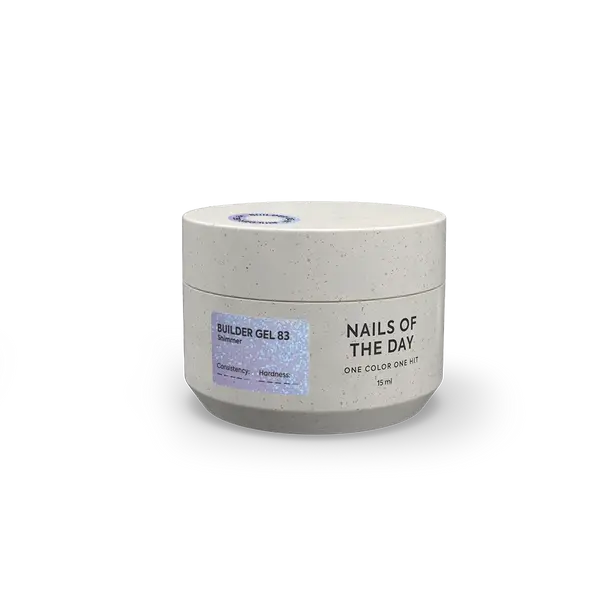 NAILSOFTHEDAY Builder Gel 83 — gel constructor violeta con shimmer, 15 ml