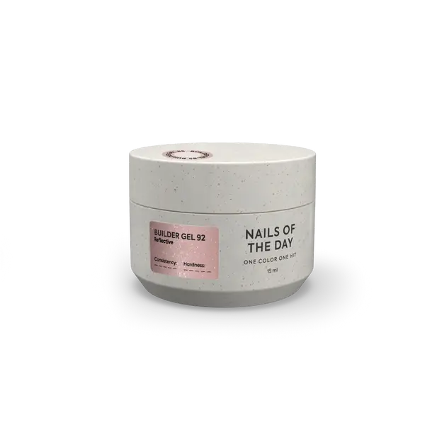 NAILSOFTHEDAY Builder Gel 92 — builder gel reflectante nude-melocotón, 15 ml