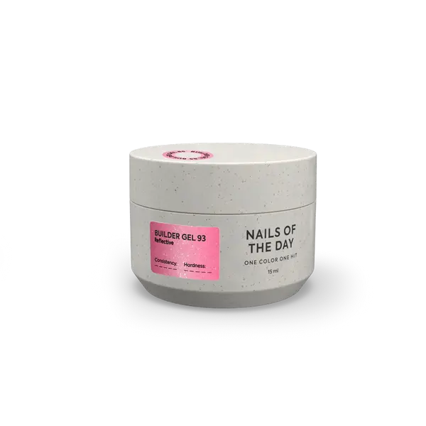 NAILSOFTHEDAY Builder Gel 93 — builder gel reflectante rosa suave, 15 ml