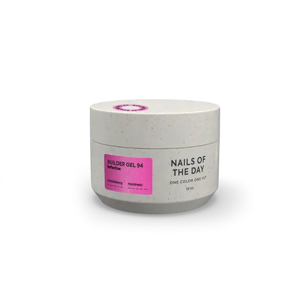 NAILSOFTHEDAY Builder Gel 94 — builder gel reflectante rosa frío, 15 m