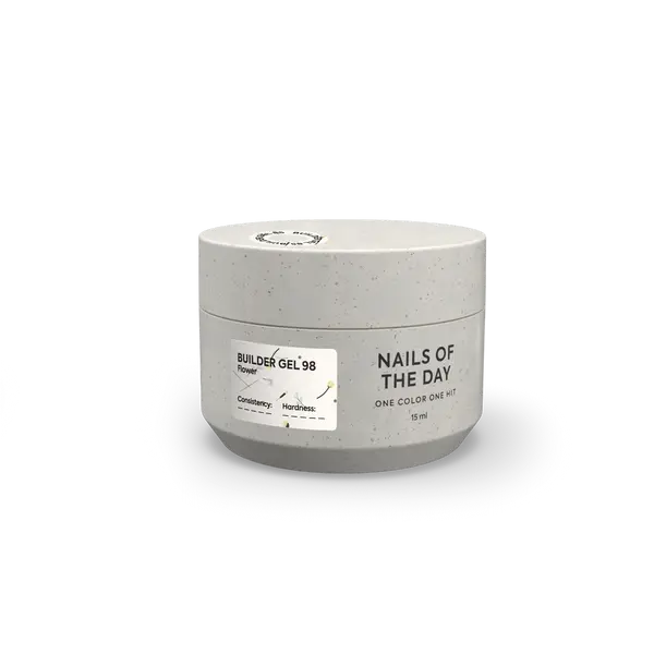 NAILSOFTHEDAY Builder Gel 98 — builder gel transparente con flores secas, 15 ml