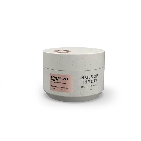 NAILSOFTHEDAY Cold Builder Gel 05 — gel constructor nude frío para extensión de uñas, 15 ml.