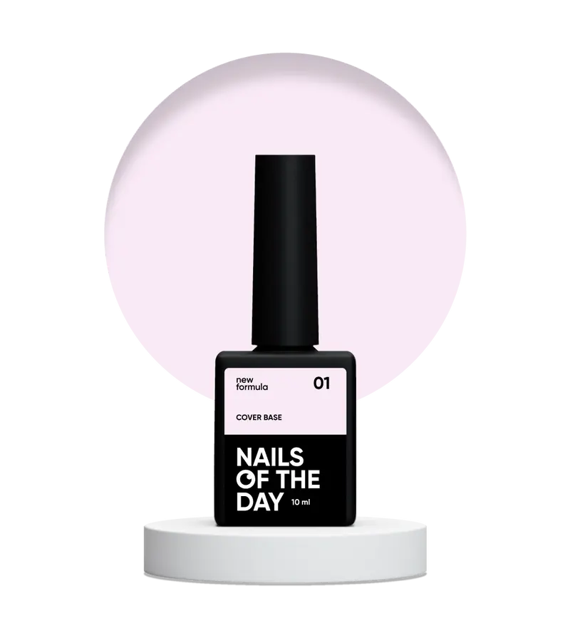 Nailsoftheday Cover base NEW Formula 01 - base de camuflaje rosa claro para uñas