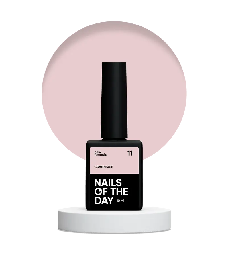 Nailsoftheday Cover base NEW Formula 11 — base camuflaje semitransparente en tono nude suave para uñas, 10 ml