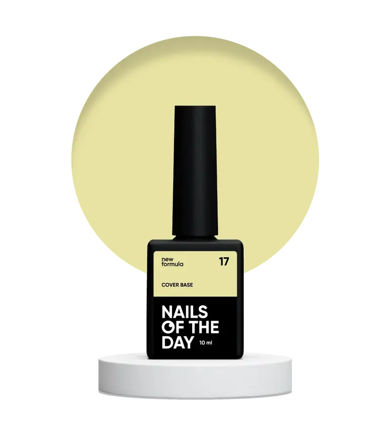 Nailsoftheday Cover base NEW Formula 17 - base camuflaje de color suave limón, para uñas, 10 ml