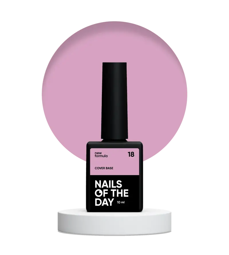 Nailsoftheday Cover base NEW Formula 18 - base camuflaje de color rosa, para uñas, 10 ml