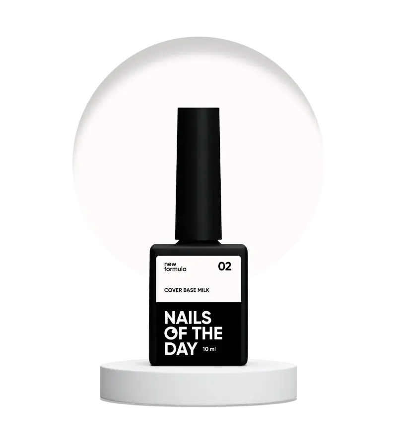 Nailsoftheday Cover base NEW Formula milk 02 - base camuflaje de color leche, 10 ml