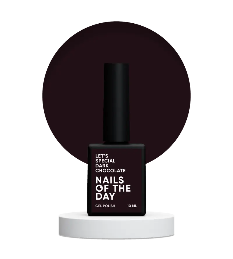NAILSOFTHEDAY Dark Chocolate 357 - esmalte semipermanente marrón oscuro para uñas que cubre una capa, 10 ml