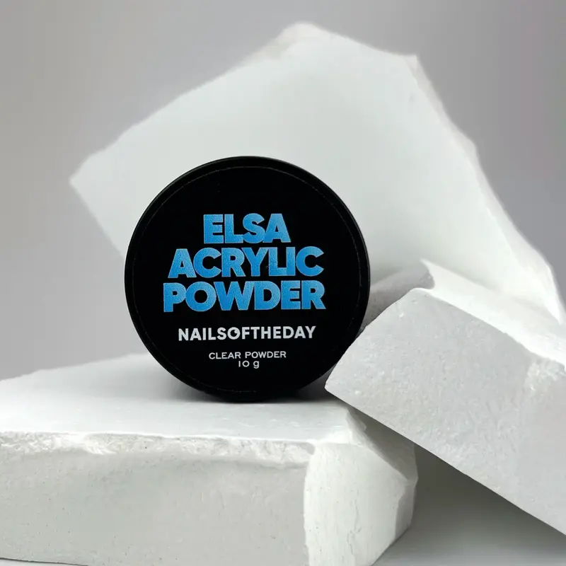 NAILSOFTHEDAY ELSA Acrylic Powder Clear — Polvo acrílico transparente, 10 g